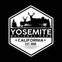 yosemite national park califórnia est. 1890 logo design de camiseta vetor