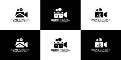 coleção de logotipo criativo de filme de vídeo de cinema vetor