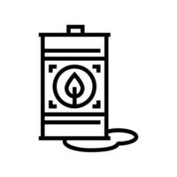 ilustração em vetor ícone de linha de barril de combustível ecológico