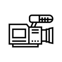 ilustração vetorial de ícone de linha de câmera de vídeo vetor
