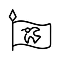 vetor de ícone de brasão de bandeira. ilustração de símbolo de contorno isolado