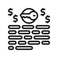 ilustração vetorial de ícone de linha de palavras-chave lucrativas vetor