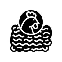 ilustração vetorial de ícone de glifo de frango moído vetor