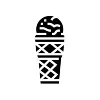 ilustração vetorial de ícone de glifo de sorvete de café vetor