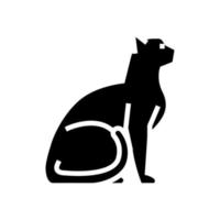 ilustração vetorial de ícone de glifo de animal de estimação de gato vetor