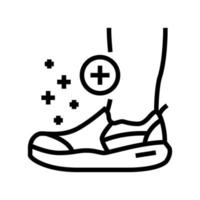 sapatos ortopédicos para ilustração vetorial de ícone de linha de pés vetor