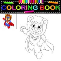 livro de colorir leão vetor