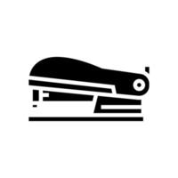 ilustração em vetor ícone glifo de ferramenta de papelaria grampeador