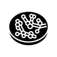 ilustração em vetor de ícone de glifo de fungos de candida albicans