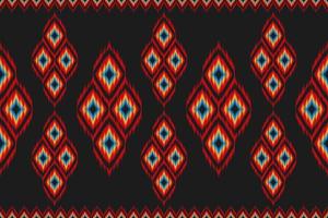 arte de padrão étnico de tapete. padrão sem emenda ikat em tribal. estilo americano, mexicano. design para plano de fundo, papel de parede, ilustração vetorial, tecido, vestuário, tapete, têxtil, batik, bordado. vetor
