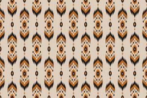 padrão sem emenda ikat em tribal. arte de padrão étnico de tecido. estilo americano, mexicano. design para plano de fundo, papel de parede, ilustração vetorial, tecido, vestuário, tapete, têxtil, batik, bordado. vetor