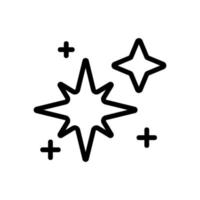 ilustração de contorno de vetor de ícone de efeito de brilho de estrela