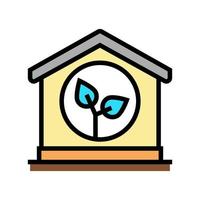 ilustração vetorial de ícone de cor de casa limpa ecologia vetor