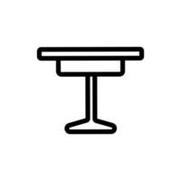 vetor de ícone de mesa. ilustração de símbolo de contorno isolado