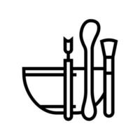 ilustração em vetor ícone de linha de salão de spa de equipamentos