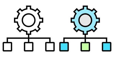 gráfico de ilustração vetorial de engrenagem, engrenagem, ícone de configuração vetor