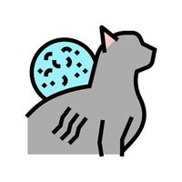 ilustração vetorial de ícone de cor de doença de arranhadura de gato vetor