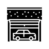ilustração vetorial de ícone de linha de estacionamento subterrâneo vetor