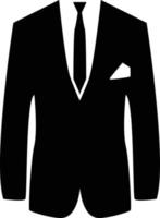 ícone de terno em fundo branco. o sinal de terno de negócios. terno símbolo uniforme. estilo plano. vetor
