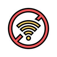 wifi riscado marca ilustração vetorial de ícone de cor vetor