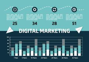 Fundo de Vector de Marketing Digital Plano Gratuito