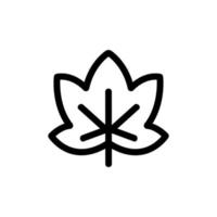 vetor de ícone de folha de uva. ilustração de símbolo de contorno isolado