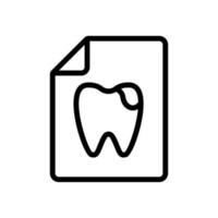 vetor de ícone de dor de dente. ilustração de símbolo de contorno isolado