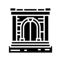 ilustração vetorial de ícone de glifo de portão antigo vetor