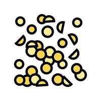 ilustração em vetor ícone de cor de ervilhas de feijão seco