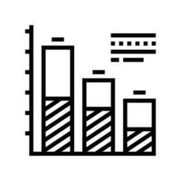 ilustração em vetor ícone de linha de diagrama financeiro