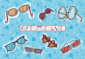 Free Cute Drawn Drawn Glasses Vector Background