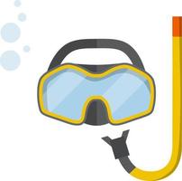 equipamento de mergulho. snorkel e óculos vetor