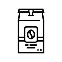 ilustração vetorial de ícone de linha de caixa de café vetor