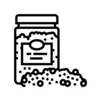 ilustração em vetor ícone de linha de apicultura de garrafa de pólen