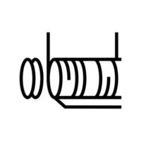 corte ilustração vetorial de ícone de linha de fabricação de semicondutores vetor