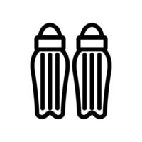 vetor de ícone de proteção de críquete. ilustração de símbolo de contorno isolado