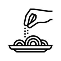ilustração vetorial de ícone de linha de prato aromatizante vetor