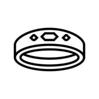 ilustração vetorial de ícone de linha de joias de anéis vetor