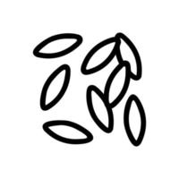 vetor de ícone de arroz. ilustração de símbolo de contorno isolado