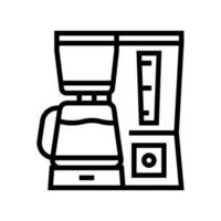 ilustração em vetor ícone de linha de máquina de café doméstica