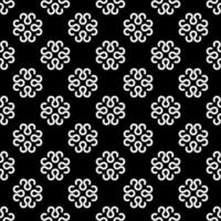padrão floral geométrico de mandalas boho asiático branco preto para impressão em tecido, outros produtos sob demanda vetor