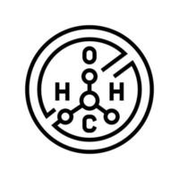 ilustração vetorial de ícone de linha de queratina livre de peróxido de hidrogênio vetor