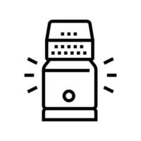 ilustração em vetor ícone de linha de garrafa de sal eletrônico