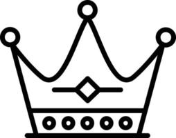 ícone da linha da coroa vetor