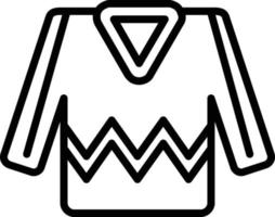 ícone de linha de suéter vetor