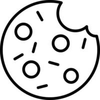 ícone de linha de cookies vetor