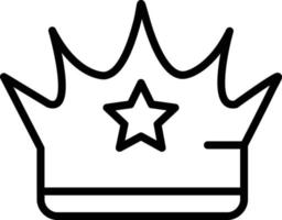 ícone da linha da coroa vetor