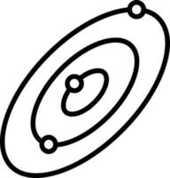 ícone de linha de planetas vetor