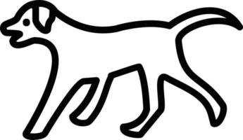ícone de linha de linha de cachorro vetor