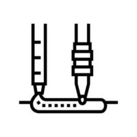 ilustração em vetor ícone de linha de soldagem a arco submerso
